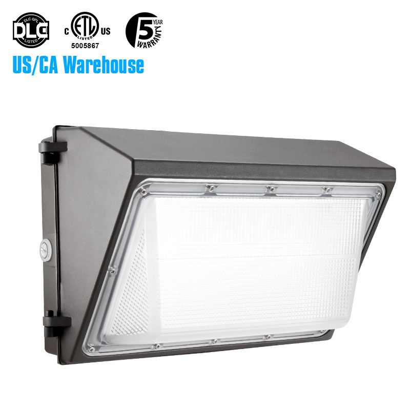 ETL DLC US Stock 60W 80W 100W 150W Yard Garden Mounted Motion Sensor Dusk And Dawn With Photocell Outdoor Led Wall Pack Light