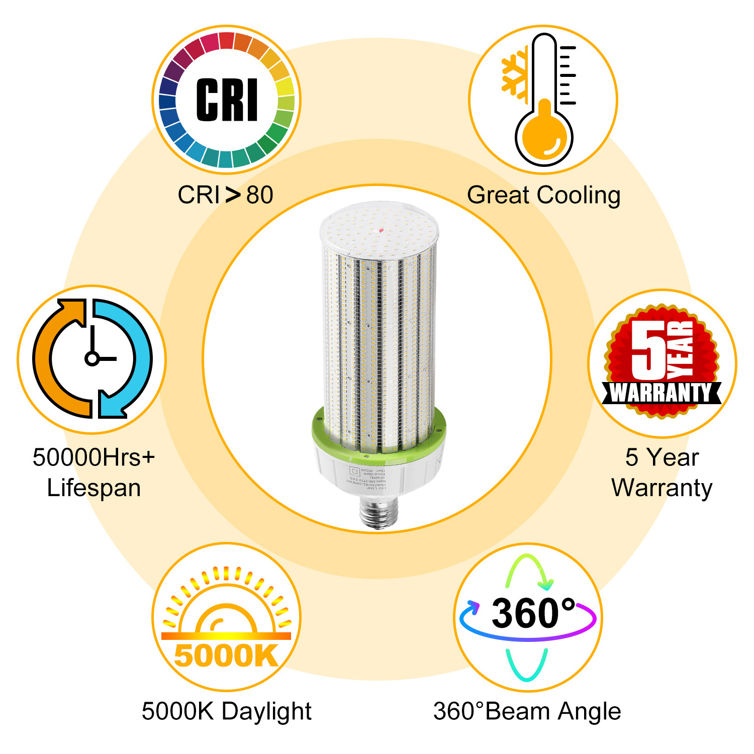 36W 45W 54W 80W 100 watt 150 watts 300 watt High Bay Retrofit LED Corn Bulb Light Replacement For Fixtures HID/HPS/Metal Halide