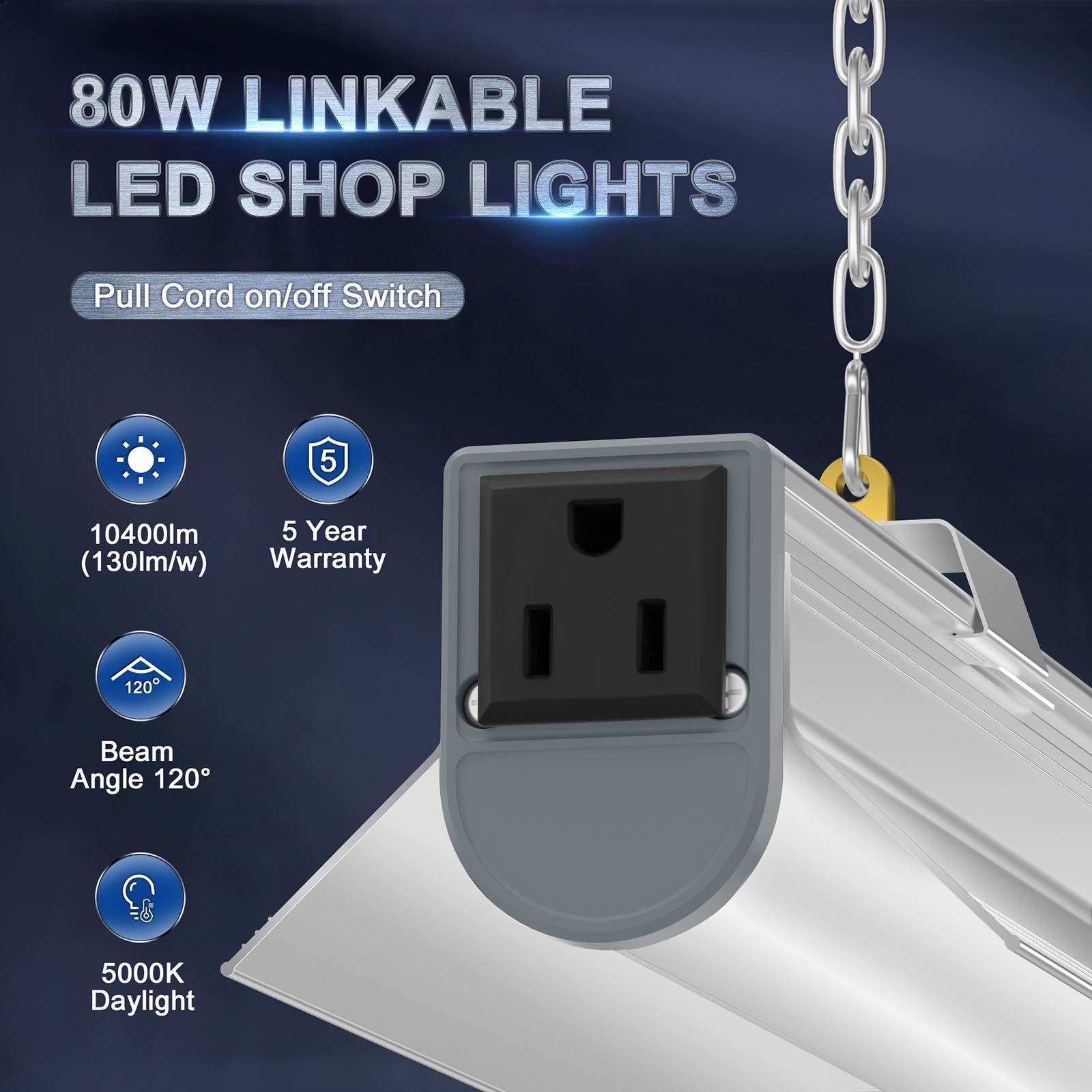 5 years Warranty Warehouse Garage Shop Linable 4FT 40W 60W 80W 100W 120W LED Linear Strip Light