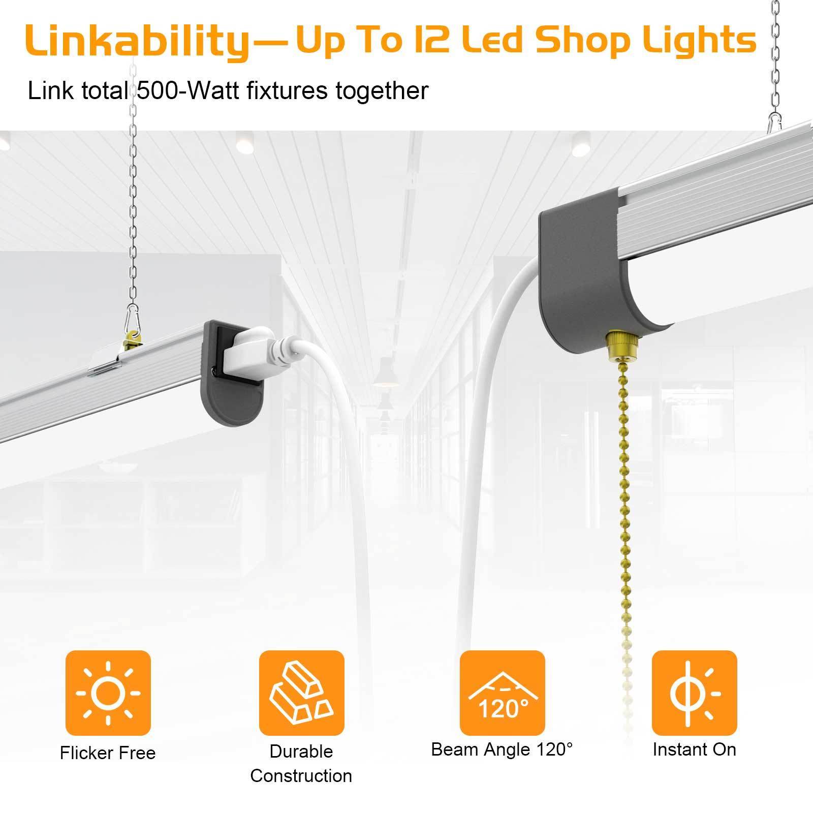 5 years Warranty Warehouse Garage Shop Linable 4FT 40W 60W 80W 100W 120W LED Linear Strip Light