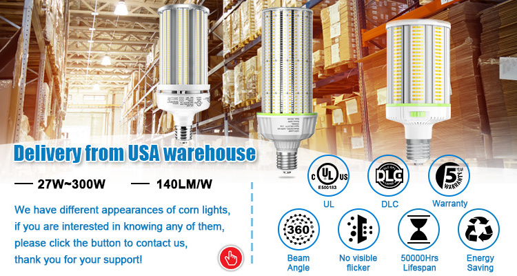 LED Corn Bulb E27 E40 Light COB 100W 120W IP65 Waterproof 30W 40W 50W 5 years Warranty E27 E39 E40 LED Lighting Corn Lamp