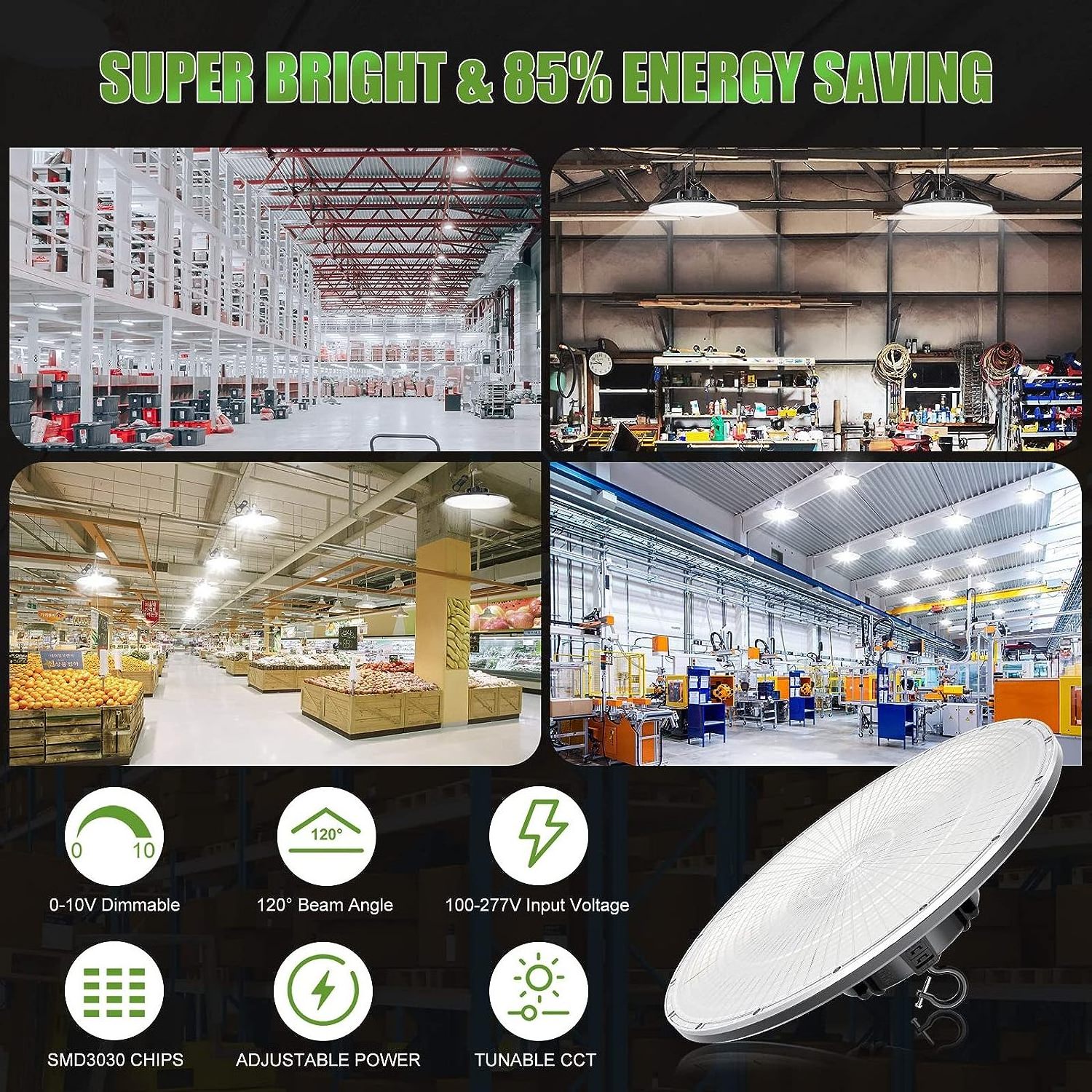 200w ufo led high bay light newshine warehouse led light with motion sensor