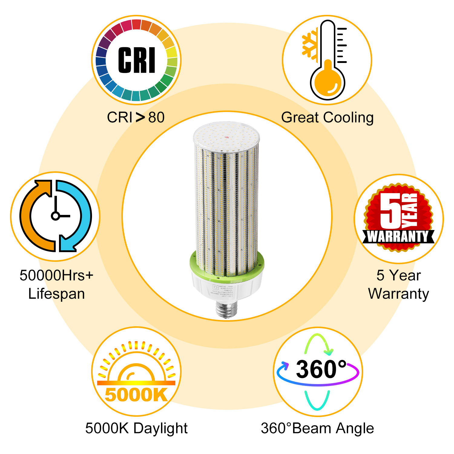 Us Stock E26 150 Watt 100w Lamp E27 Bulb Lights Led Corn Light