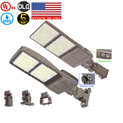 5 Years Warranty UL DLC 100W 150W 200W 240W 300W IP65 Outdoor Waterproof Area Pole Lamp LED Parking Lot Shoebox Street Light