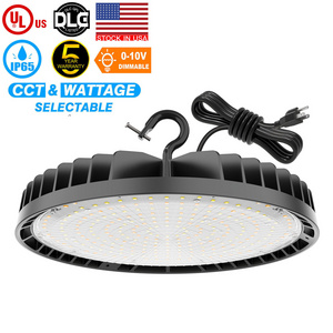 USA/Canada In Stock 3CCT 3Power Switchable 150w Highbay Ip65 Gas Station Ufo Lights Lamp 100w Led High Bay Light