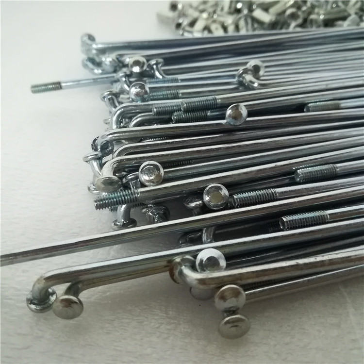 10G spokes 3mm width J bend electric bicycle bike spoke motorcycle radios 5.5mm-300mm length silver nipples free