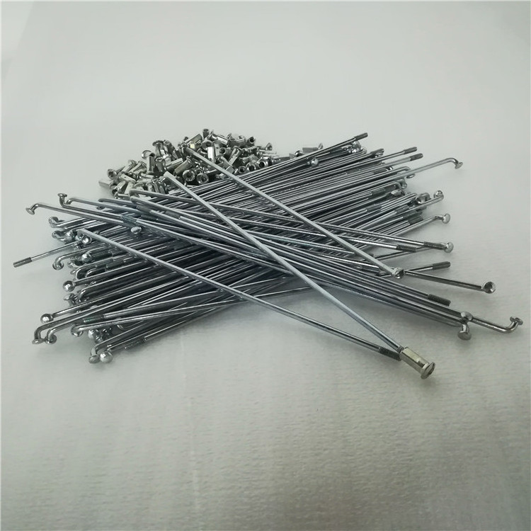 10G spokes 3mm width J bend electric bicycle bike spoke motorcycle radios 5.5mm-300mm length silver nipples free