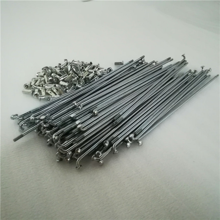 10G spokes 3mm width J bend electric bicycle bike spoke motorcycle radios 5.5mm-300mm length silver nipples free