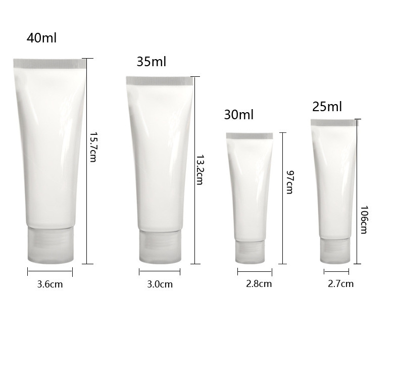 mini container frosted transparent biodegradable eyeliner body lotion tube concealer tubes eco friendly cosmetic packaging