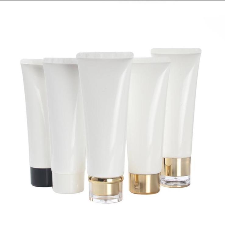 Wholesale Customized Empty Printing LOGO Squeeze Cosmetic Hand Cream Plastic soft Tube Black Packaging