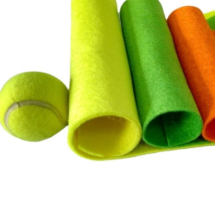 Yellow Green Orange 2mm 2.5mm 3mm Polyester Fabric for Pet Felt ball or Tennis Ball Felt Cloth