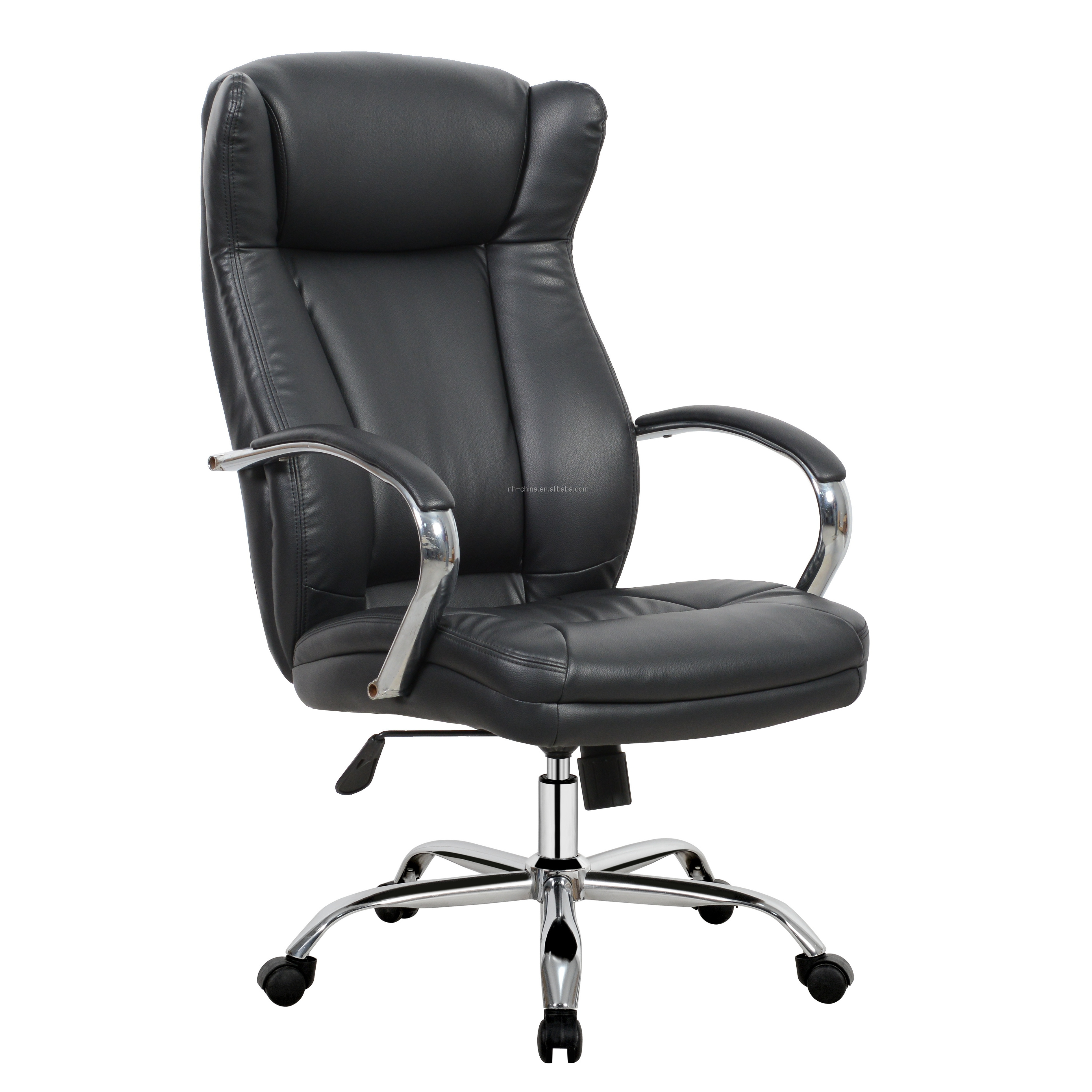 Big tall heavy duty ergonomic faux leather boss office chair with wheels