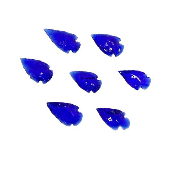 Best Quality Blue Glass Agate Arrowhead : Wholesale Glass Arrowheads Manufacturer Native American Indian Agate Arrowheads