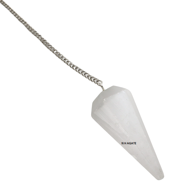 High Quality Natural Selenite Gemstone Pendulums For Wholesale Selenite Pendulums Buy From N H Agate