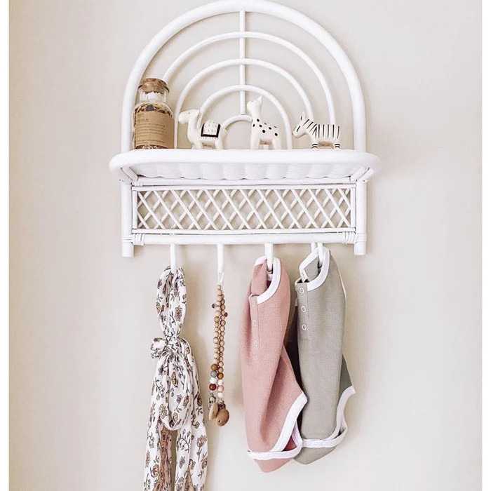 Top Selling Rattan Wall Hanging Clothes Hanger Coat Hooks Made In Vietnam Handicraft Eco-Friendly Wholesale KT08