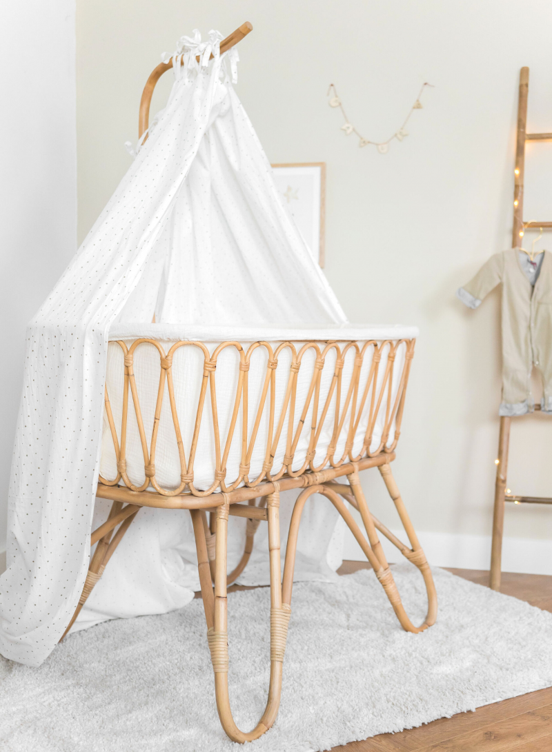 Rattan Baby Crib Bassinet With Different Designs Baby Bed Eco Friendly Safety For Baby Cot Cradle MN19