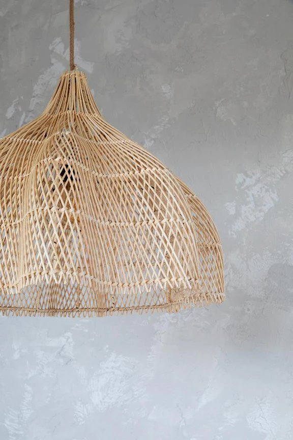 Personalize light source of the rattan chandelier Farmhouse Bohemian Lampshade Rattan pendant Light Best Price Vietnam ML76