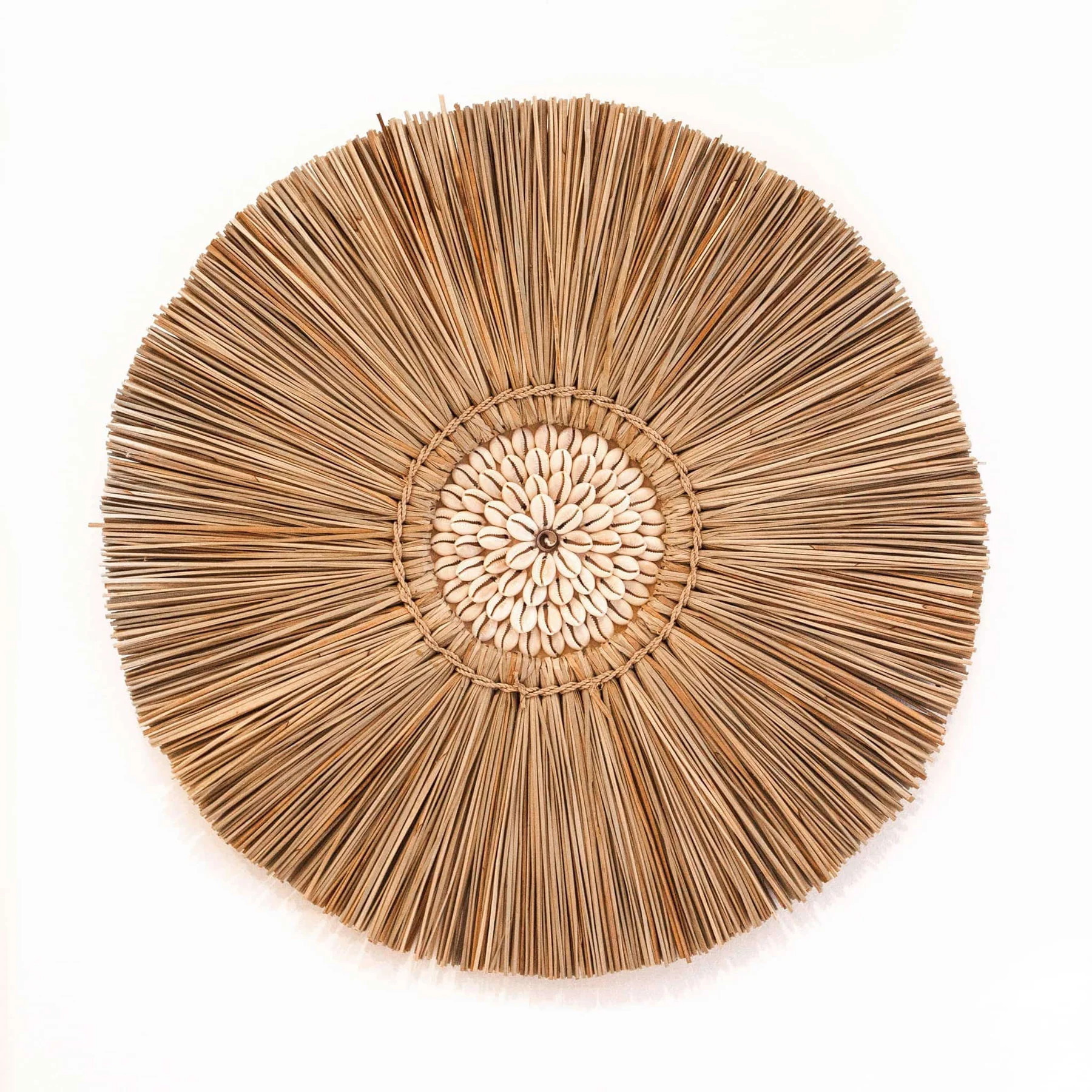 Natural Seagrass Puka Wall Hang Wall Decor Handmade From Vietnam With Best Price For Wholesale Handwoven With High Quality