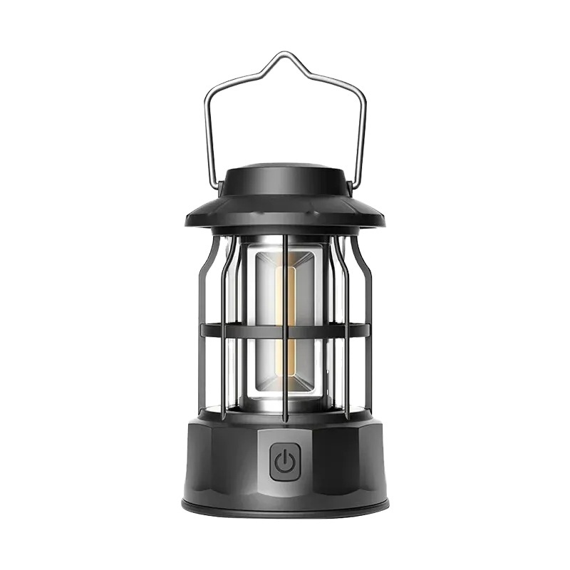 2023 New Design Portable Outdoors Camping Electric Lamp and COB Camping Lantern Lights 2 in 1