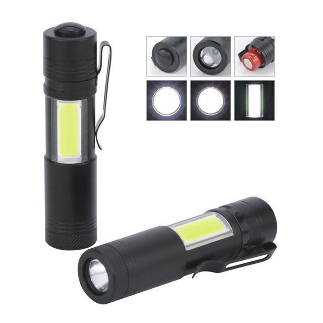 Aluminum Body COB LED Pocket Light Inspection Work Light Flashlight with Clip