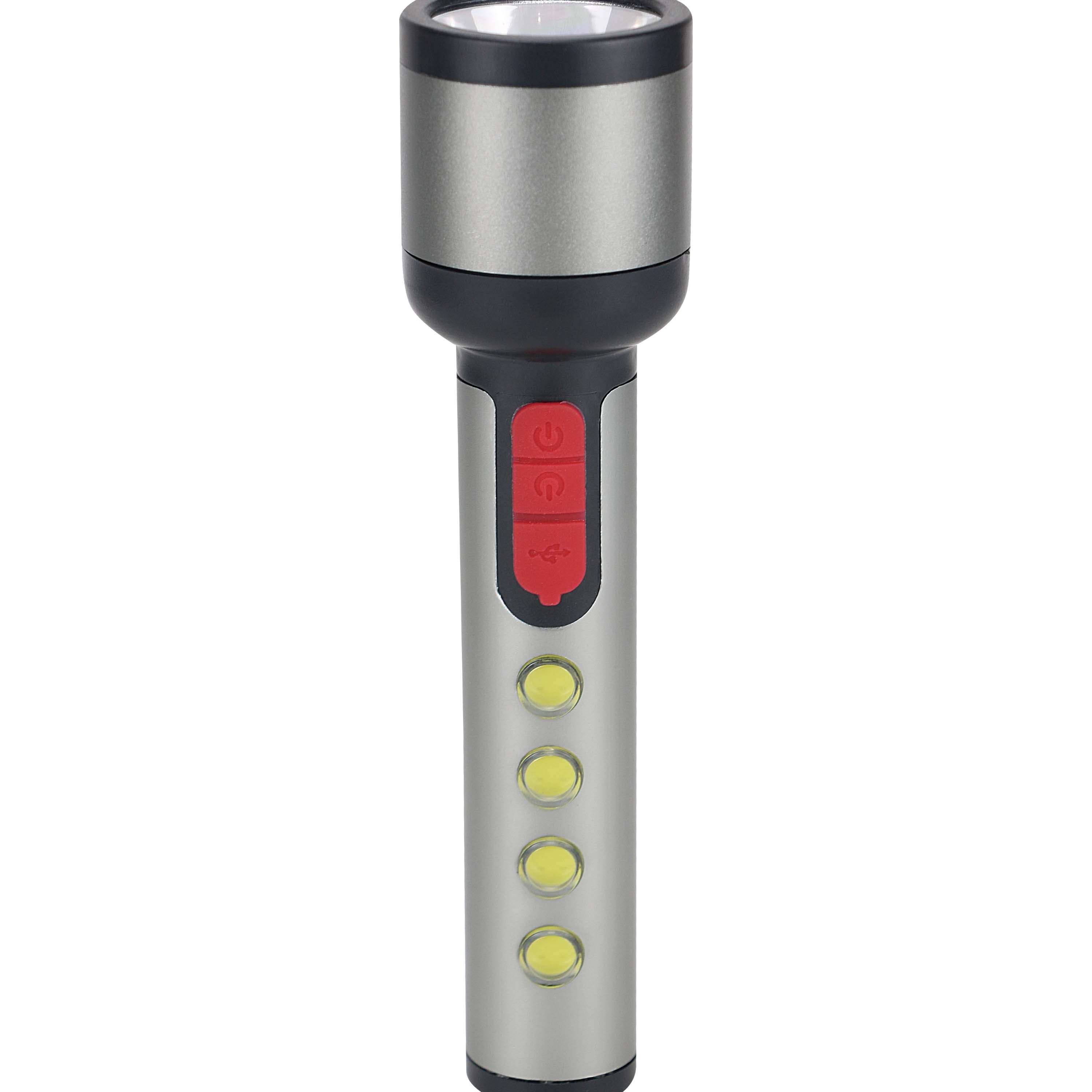 Best price Hot selling Aluminium COB Torch Flashlight with A hanging handle LED Light