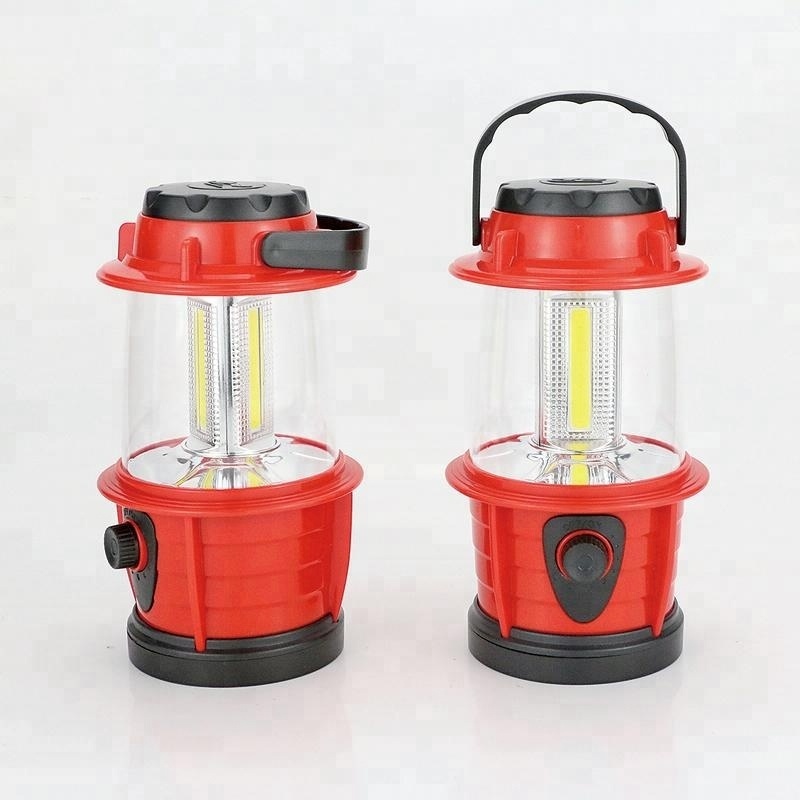 Brightness Adjustable High Power LED Camping Lantern with Handle Powered by AAA Batteries