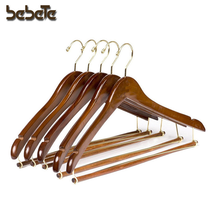 Cheap and practical shoulder wooden clothes suit hanger luxury wooden hanger wooden hangers for clothes manufacturer wooden hang