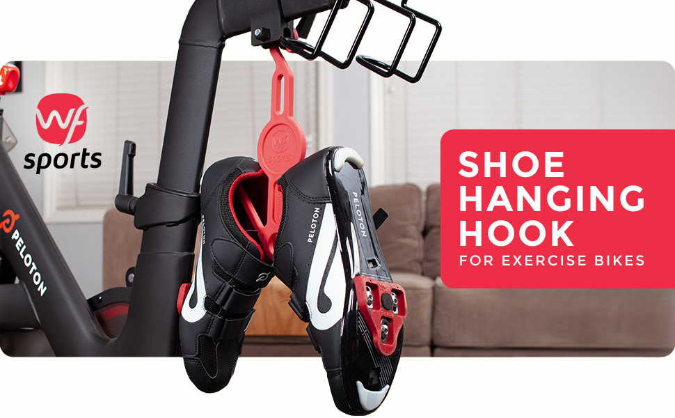 Shoe Hanging Hooks - Space-Saving Hanging Storage for Peloton Exercise Shoes & Sandals & Sneakers - Plastic Holder