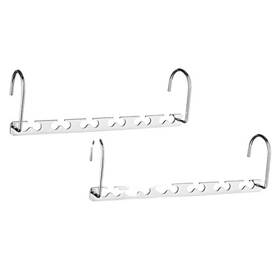 10.5" Space Saver Hangers Closet Wardrobe Clothing Hanger Organizer Heavy Chrome Wonder magic clothes hanger