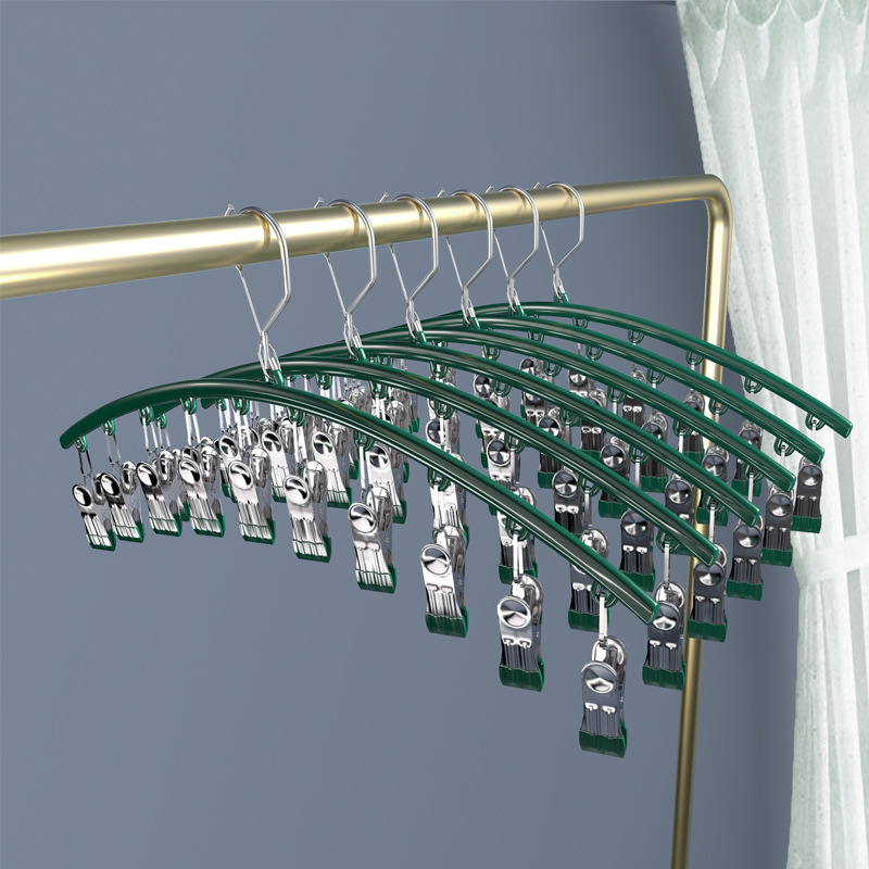 Wholesale metal household drying racks multifunctional underwear socks space saving  pants folding clothes hanger