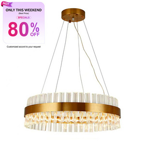 For Ceiling Luxury Indoor Round Pendant Lights Modern Home Decorative Crystal chandelier lighting lamp for Living Room