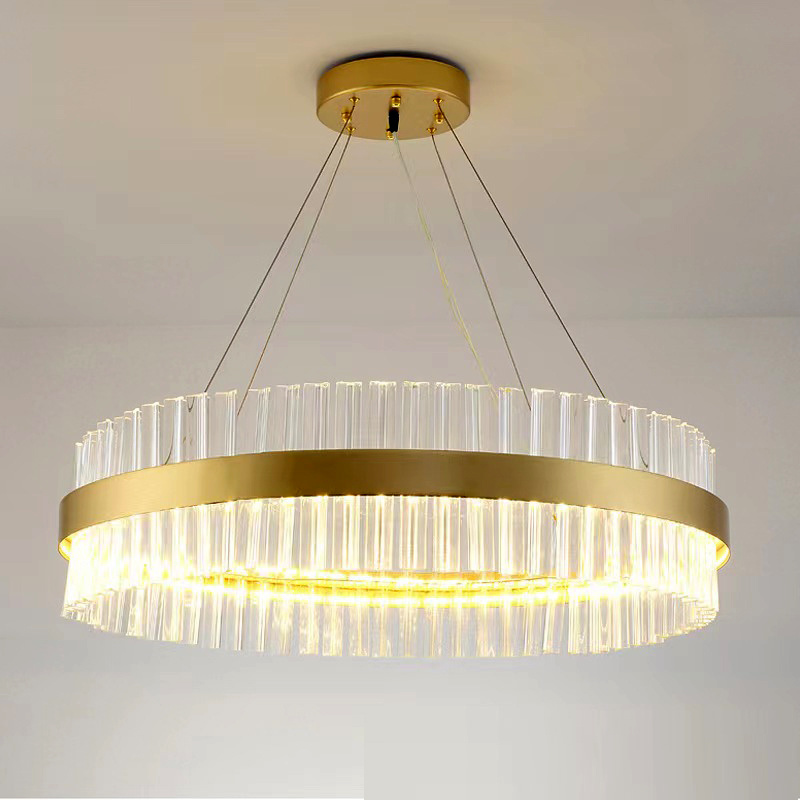 For Ceiling Luxury Indoor Round Pendant Lights Modern Home Decorative Crystal chandelier lighting lamp for Living Room