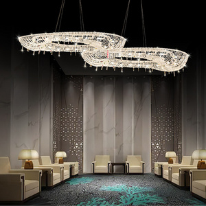 Modern dinning room foyer sitting room crystal chandelier pendant light for dining table hotel lobby led light