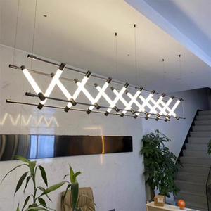 Modern Decoration Lamp Bar Retro Decoration Mazza LED tube Pendant Light Villa Hotel Chandelier for Kitchen island  Restaurant