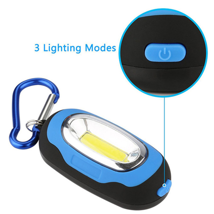 Portable Mini Key Chain COB LED Keychain Flashlight 3 Lighting Modes LED Backpack Torch light with Magnet