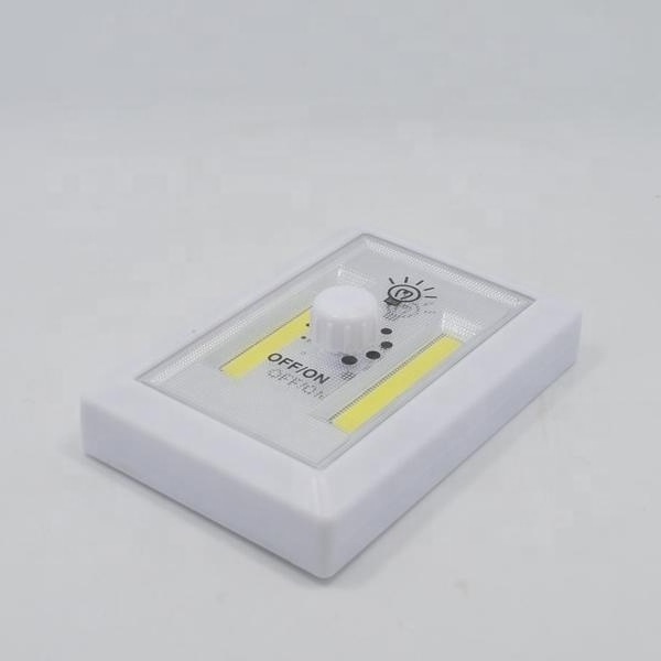 Wholesale Portable wireless small wall mounted 2 COB Rotary  switch AAA Battery Operated Magnet Emergency  led night light