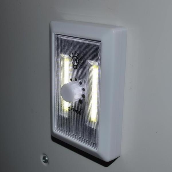 Wholesale Portable wireless small wall mounted 2 COB Rotary  switch AAA Battery Operated Magnet Emergency  led night light