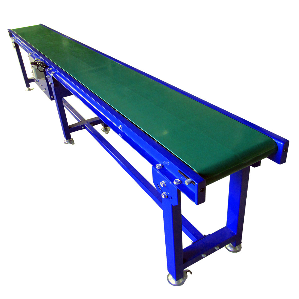 Stainless Steel Belt Conveyors Transport System For Packing Boxes Assembly Line Customizable PVC Belt Conveyor Straight