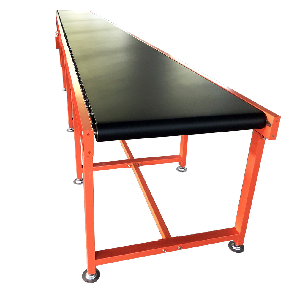 Stainless Steel Belt Conveyors Transport System For Packing Boxes Assembly Line Customizable PVC Belt Conveyor Straight