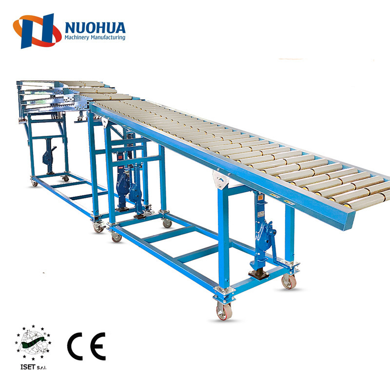 High Rise Telescopic Unloading Conveyor Gravity roller conveyor