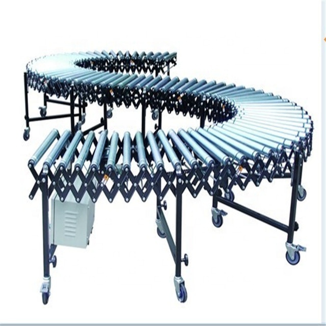 Flexible Expanding Roller Conveyor for Truck Loading and Unloading