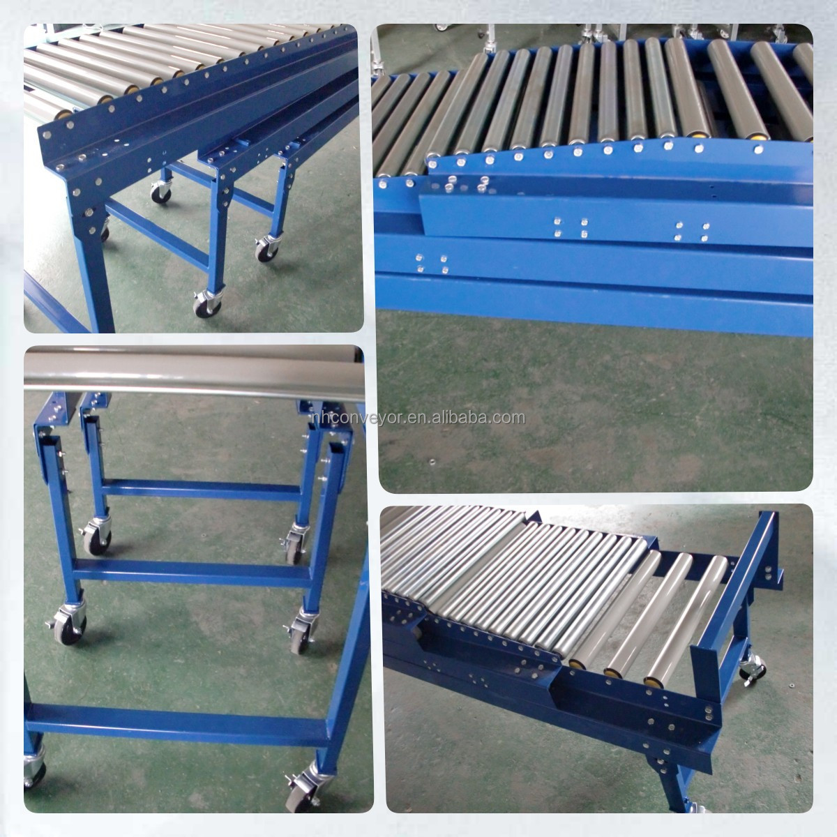 Telescopic Roller Conveyor flexible Boom Conveyor with Ramp for truck loading and unloading