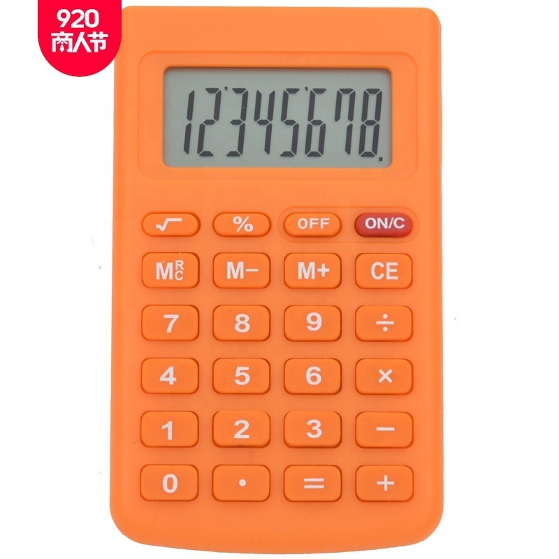 Pocket 8 digit color silicone key Calculator