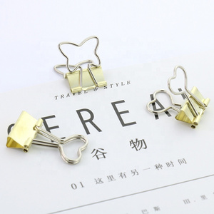 Hot sale stationary items office school metal Stainless Steel butterfly  Binder Clips