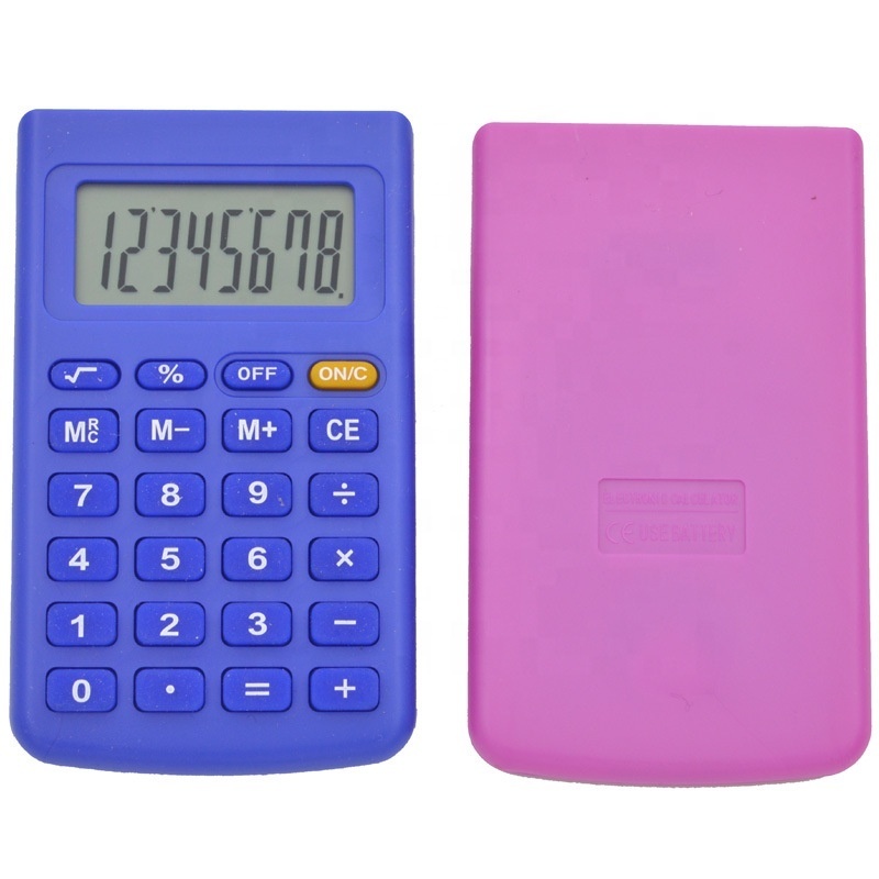 Pocket 8 digit color silicone key Calculator