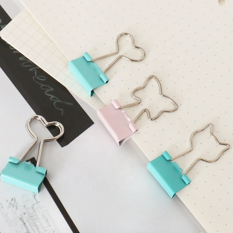 Hot sale stationary items office school metal Stainless Steel butterfly  Binder Clips