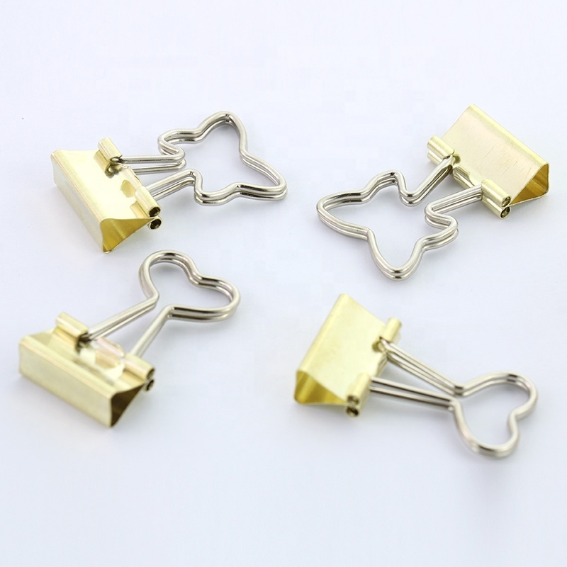 Hot sale stationary items office school metal Stainless Steel butterfly  Binder Clips