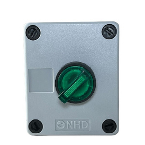 NB22-C1W Control Station White Illuminated Selector Switch in Green