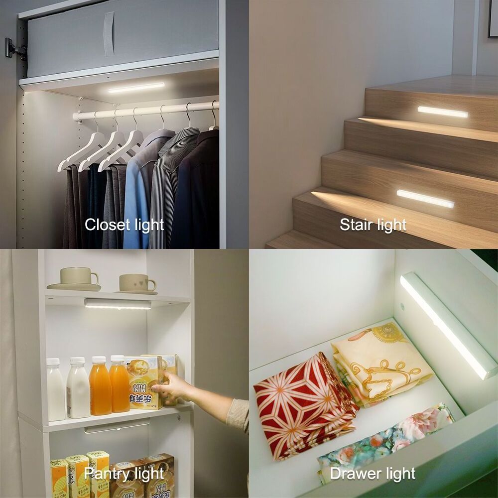 12 LED wireless human motion sensor dimmable closet magnetic human light  under kitchen cabinet night lights for closet