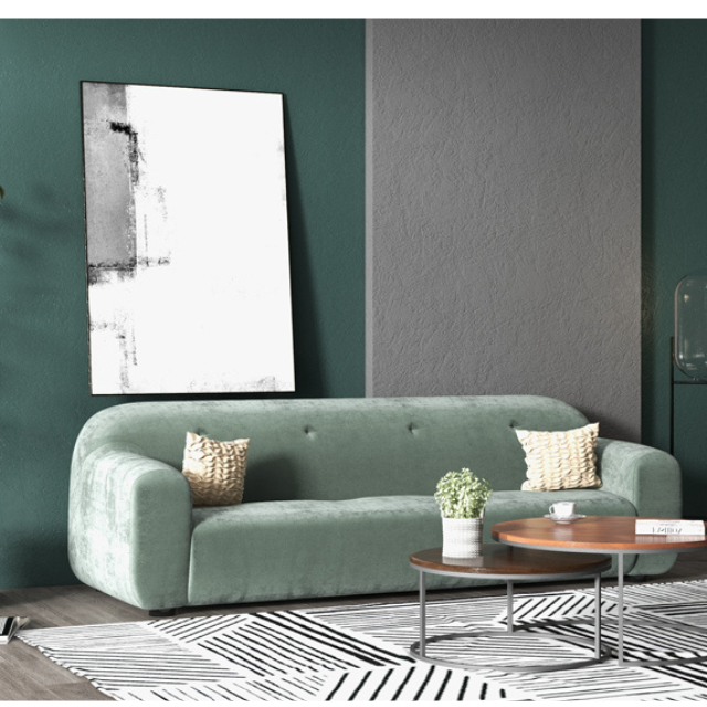 Competitive Price European Style Sofa Set Furniture / Modern Dark Green Color Convertible Sofa Customization From Viet Nam